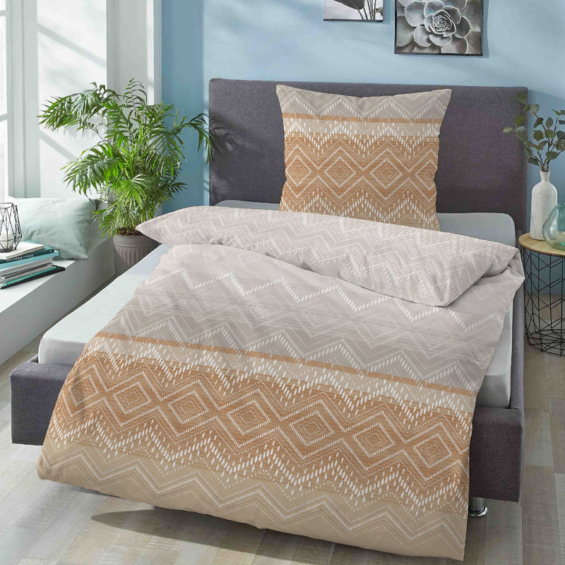 100% Cotton 57 TC 2 Piece Duvet Cover Set, 155 x 220 cm + 80 x 80 cm