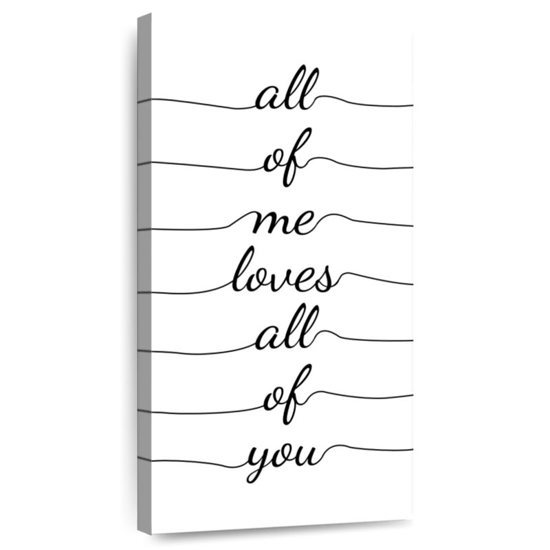 «All Of You», typographie, H 24 po x l 12 po