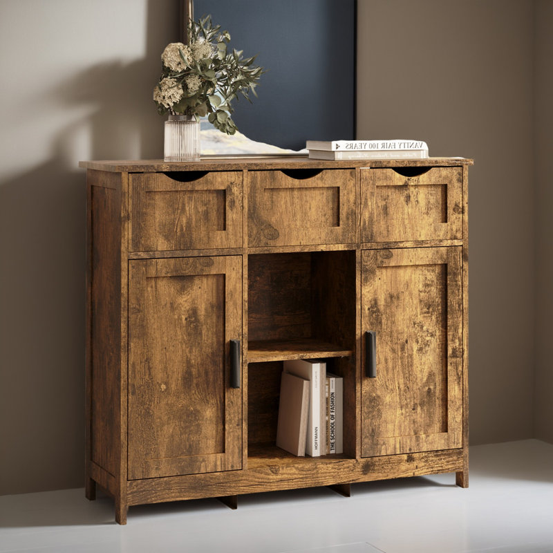Armandino 35.43'' Console Table, Rustic Brown