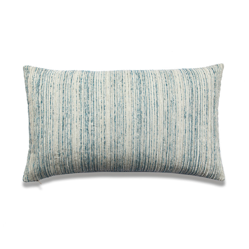 SEATTLE SOLID Pillow Cover, 12"H x 20"W, Blue, Polyester/Polyfill
