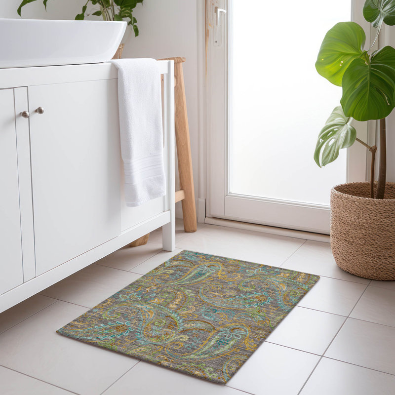 Tapis intérieur / extérieur Kinslee, Rectangle 1 pi 8 po x 2 pi 6 po