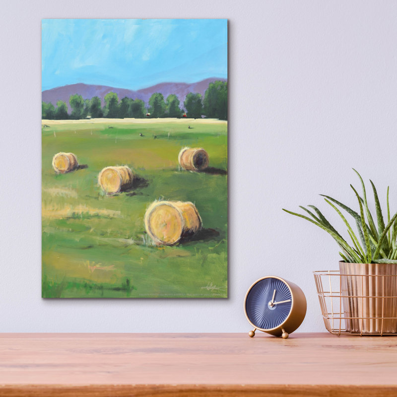  «Hay Rolls» par Jadei, impression murale en verre acrylique, 12 po x 16 po