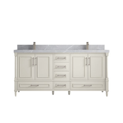 Meuble-lavabo double 72 po avec comptoir Aberdeen