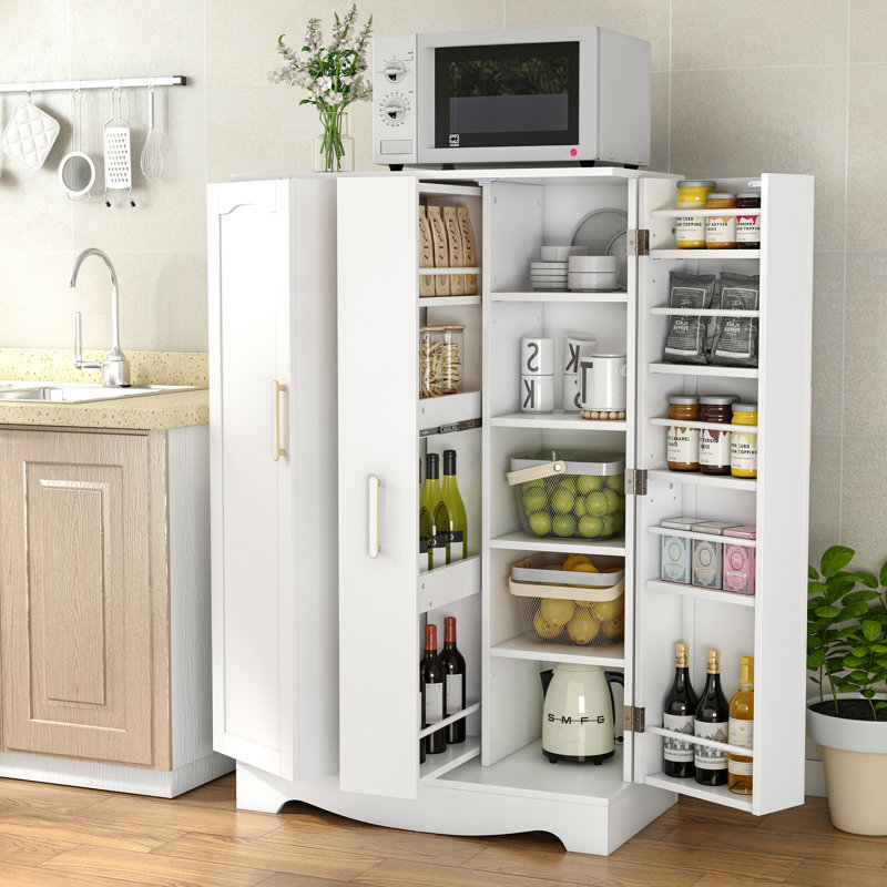 Jawarren 47.44'' Kitchen Pantry, White