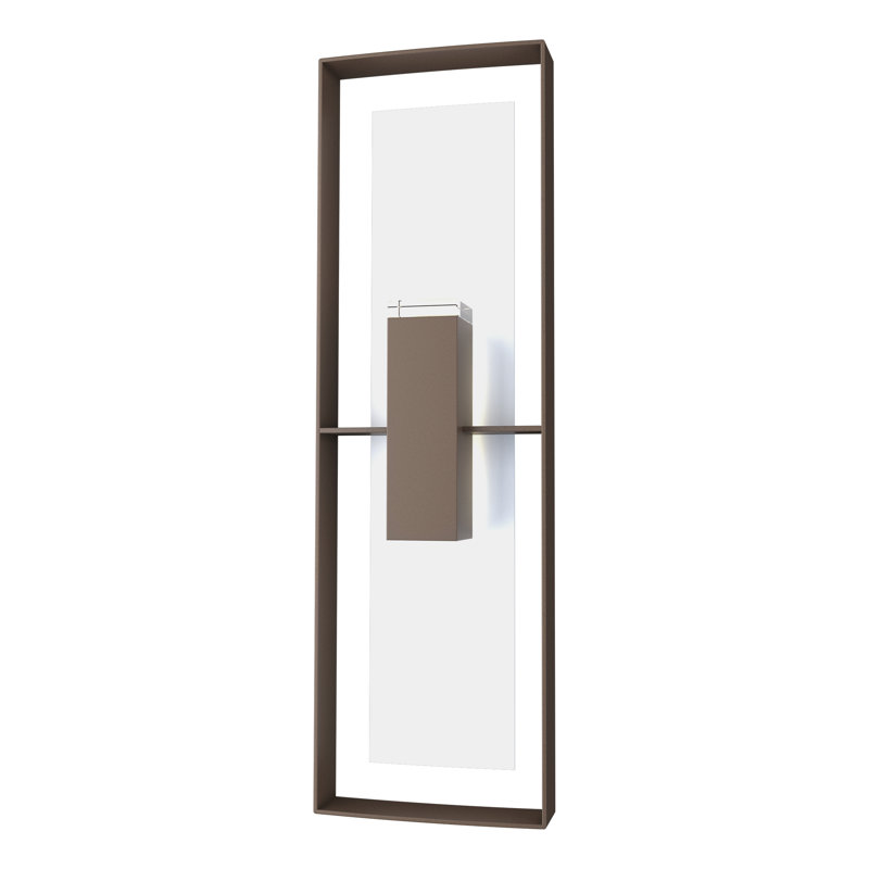 Shadow Box Flush Mount Outdoor Wall Sconce, Coastal Oil Rubbed Bronze, 45" H x 13" W x 5.4" D, White