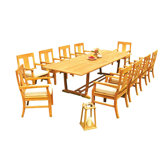 Osborne Outdoor 11 - Piece Teak Dining Set