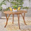 Round Wooden Slatted Patio Table