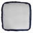 18" Blue Cotton Striped Pouf Ottoman