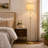 67.4" Metal Traditional Floor Lamp with Drum Shade, Included Foot Switch