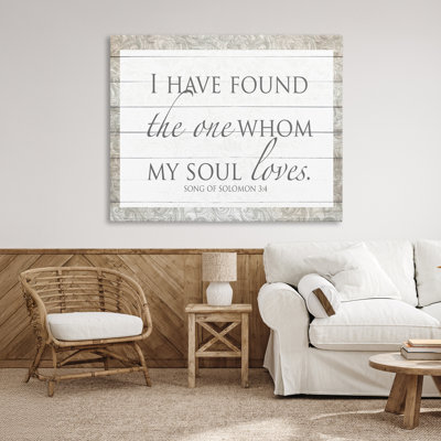 The One Whom My Soul Loves Canvas, conception par SD Graphics Studio