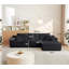 Canapé modulaire en nuage de 104 po avec méridienne en forme de L, canapé modulaire moderne avec assise profonde, fauteuils rembourrés pour la chambre à coucher du salon, aucun assemblage requis (tissu en chenille innovant)-1642161541-1642161540