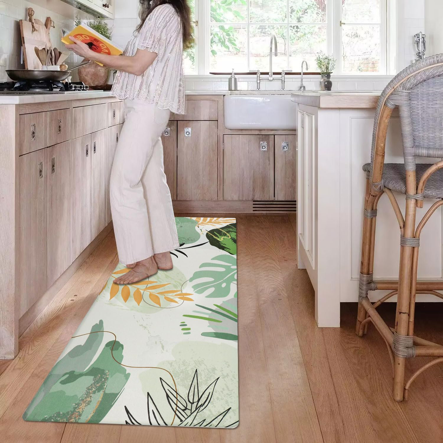 Bay Isle Home™ Kitchen Rugs Sets Of 2 Cushioned Anti Fatigue Kitchen Mats  Sets 2 Piece Kitchen Floor Mats Green Non Slip Waterproof Standing Mat For  Kitchen,Sink,Office | Wayfair, image size:1500x1500