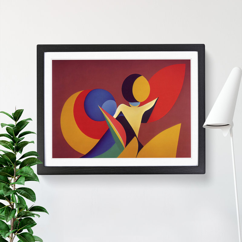 Abstract Woman in Colour Vol.1 - Framed Print, 46cm H x 64cm W x 2cm D, Black