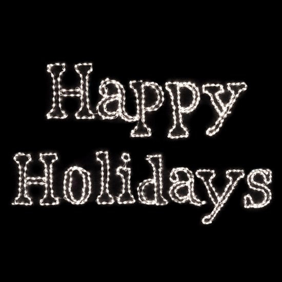 Panneau lumineux Happy Holiday, Blanc pur