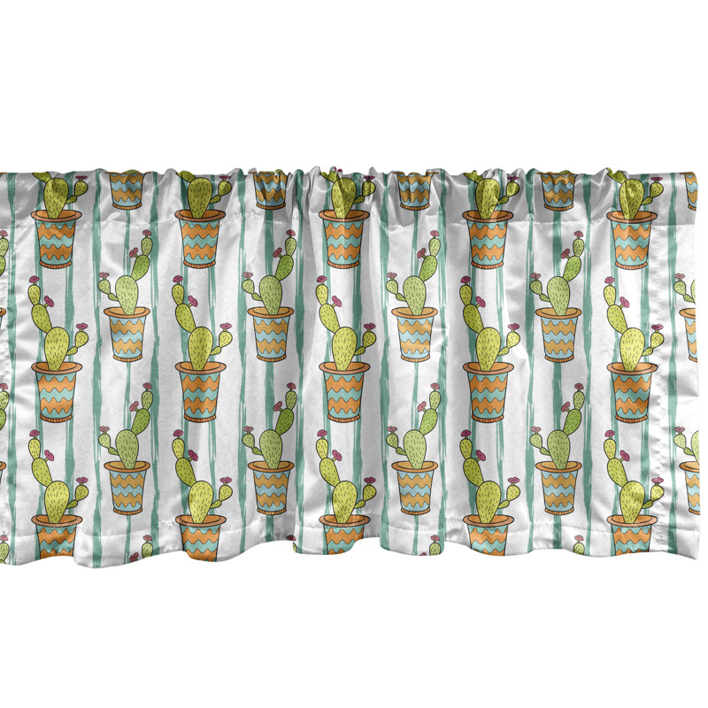 Ensemble de 2 cantonnières Ambesonne Cactus, L 54 po x L 12 po