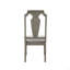 Ensemble de 2 chaises d'appoint en lin beige et chêne vieilli