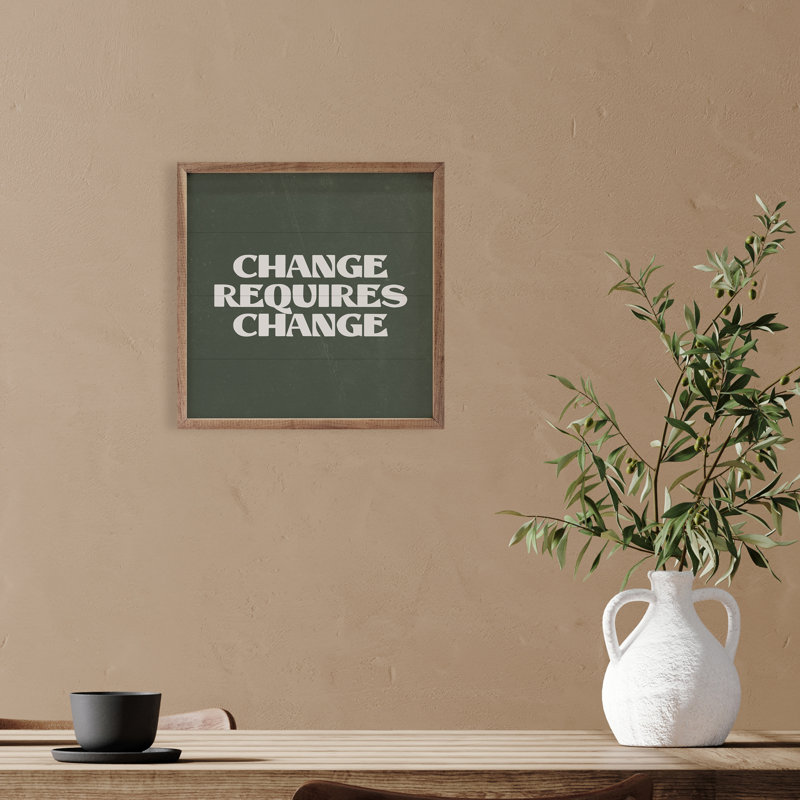 Le changement nécessite un changement vert, H 4 po x l 4 po