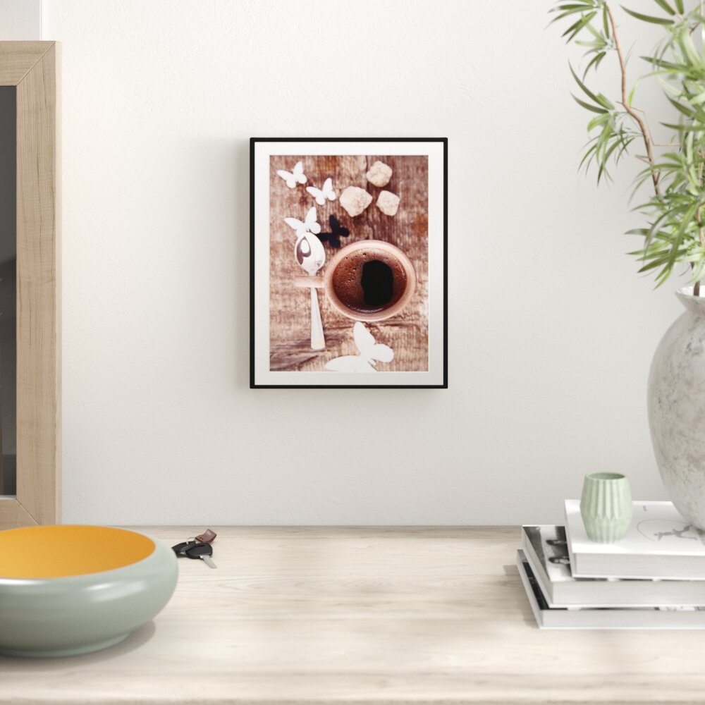 Gerahmtes Poster Tasse Kaffee