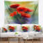 Tapisserie de polyester avec des accessoires suspendus et des fleurs en aquarelle de polyester incluses-28490658