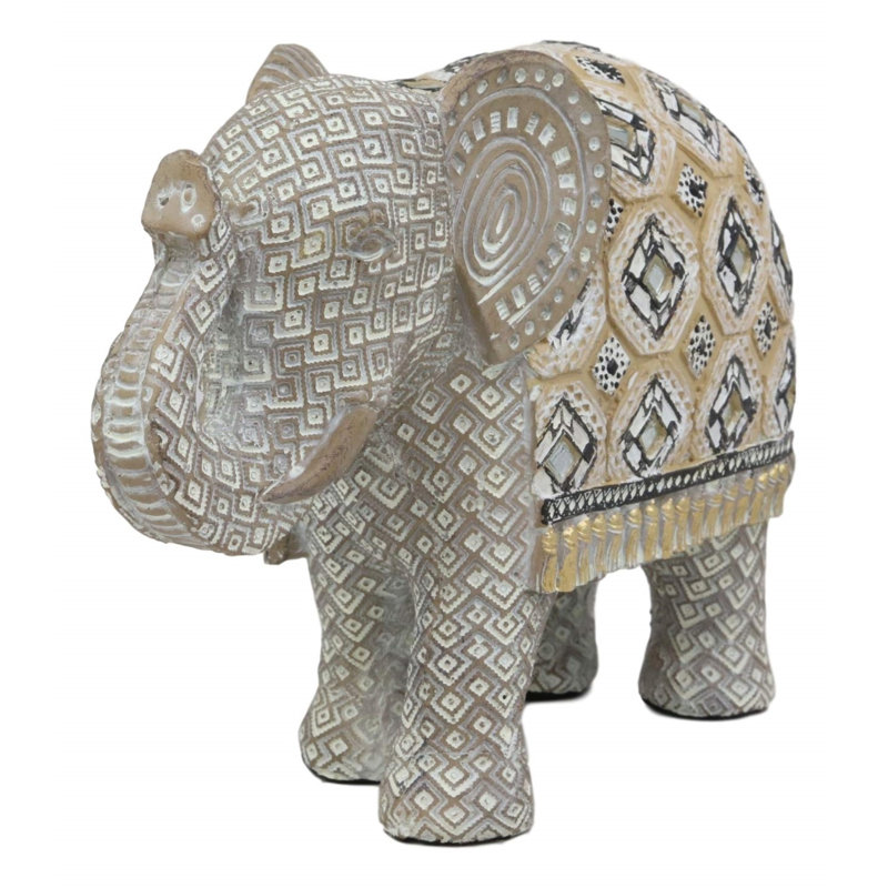 Amukta Handmade Resin Figurine / Sculpture Decorative Object, 6.25" H x 9" W x 3" D, Blue