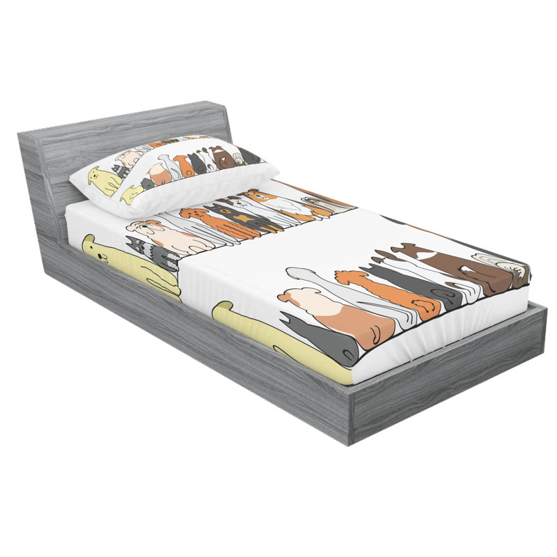 Microfiber Sheet Set, Twin Sheet Set with Fitted Sheet