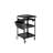 3-Tier Steel 4-Wheeled Workstation Cart in Black with 220 lbs. Capacity
