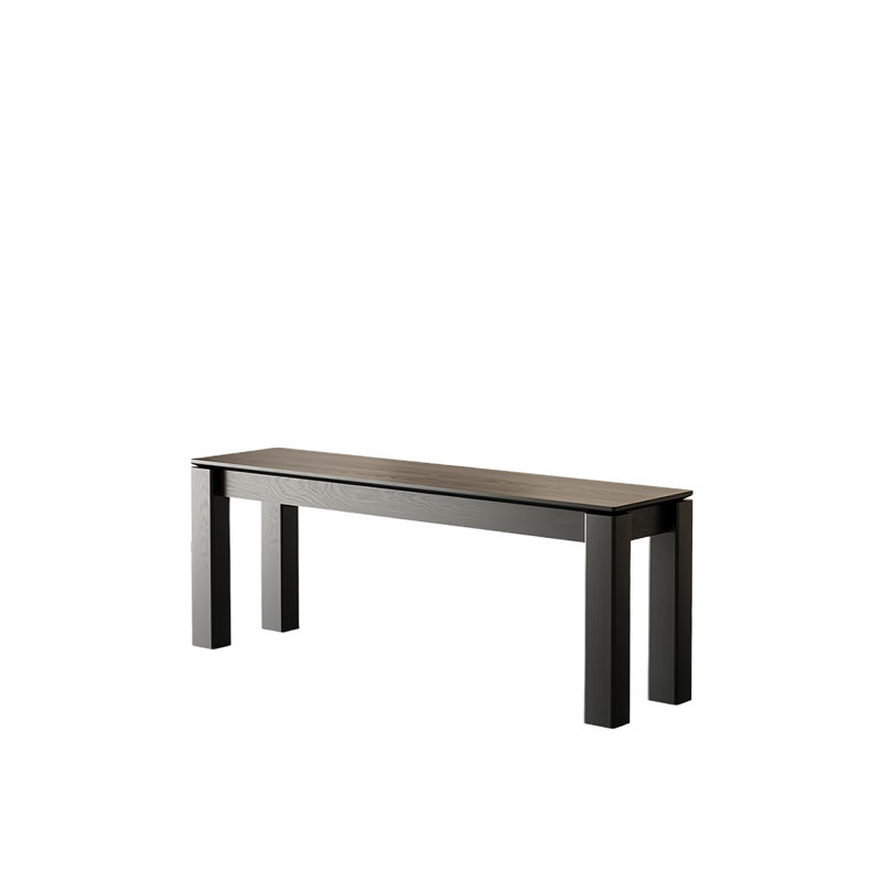 Banc en bois massif Takeyia, H 17,71 po x l 55,11 po x P 13,77 po