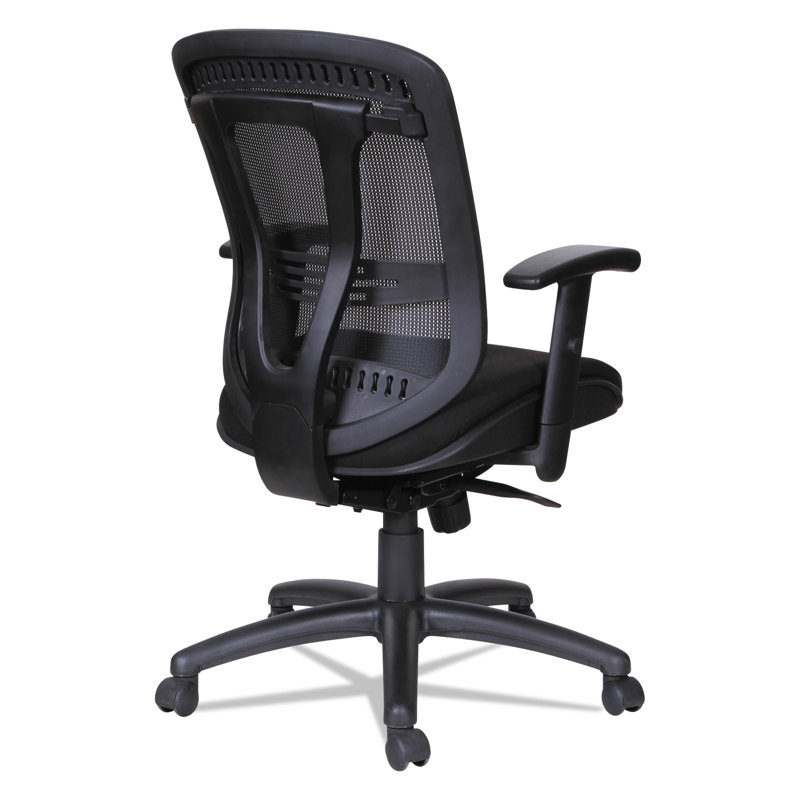 Black Mesh Mid-Back Executive Chair with Adjustable Arms