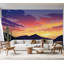 Murale pelez et collez de qualité supérieure - Silhouette de montagne au coucher du soleil-438530133