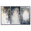 «Botanical Celestial Bloom in Winter», ensemble d'art mural sur toile encadré botanique abstrait bleu-129072816-129072812