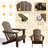 Durable Hdpe Adirondack Chairs With Cup Holder, Foldable Design For Patio Or Fire Pit