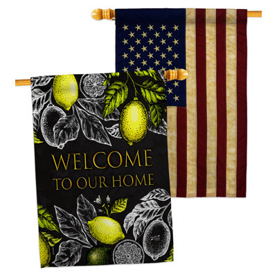 Drapeau de maison en polyester / mélange 40 po x 28 po