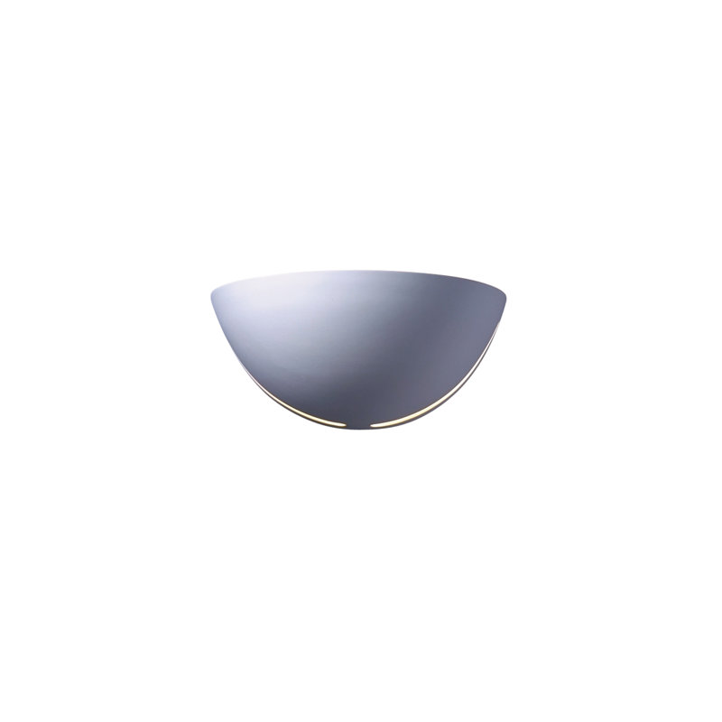 Demi-lune 1 lumière Ammadies, H 6 po x l 13,5 po x P 6,75 po, Bisque, DEL