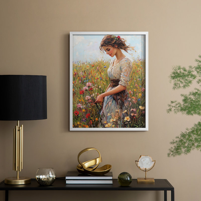 WOMEN Series CCXCVII Framed Print - Solid Wood, 30" H x 24" W, White