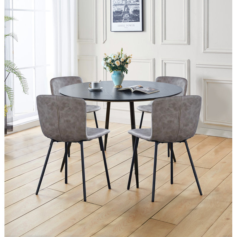 Mose 4 - Person Dining Set, Black
