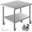 Stainless Steel Work Table 36 x 30 x 34 Inch, 700 LBS Load Capacity with 4 Wheels, 3 Adjustable Height Levels-62288012
