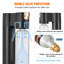 Machine à eau pétillante - 1 litre - l 5,5 po x P 9,8 po x H 17 po - 1 pièce - 1 litre grande capacité pour un usage familial et commercial