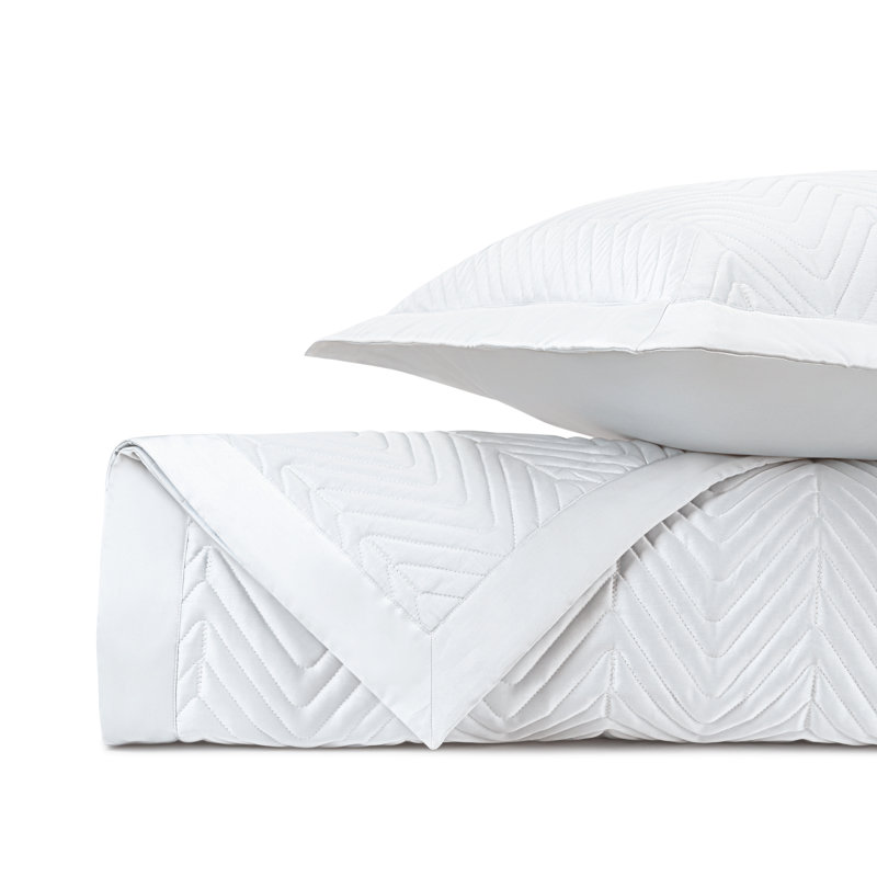 Charleston Coverlet Set, White, King Coverlet + 3 Euro Shams
