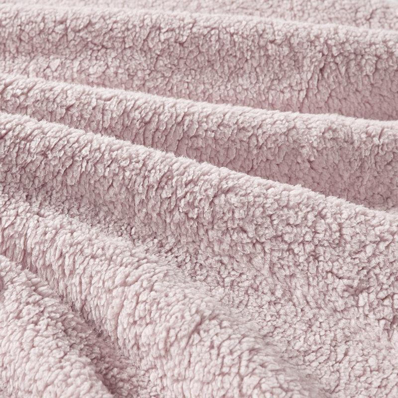 Édredon pour lit simple / simple TG - velours écrasé doux et chaud 100% mauve