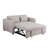 55.5" Modern Linen Futon Sofa Bed With Accent Pillow-360996715