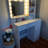 Vanity Desk With Mirror & Light, Large Drawer Three Level Storage, Adjustable Brightness For Makeup And Skincare-747085647