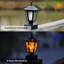 Lampes solaires à flamme pour l'extérieur, lampes à énergie solaire pour poteaux de clôture, lanterne à DEL scintillante et décorative imperméable pour terrasse de jardin, poteaux en bois 4 x 4, 5 x 5 ou 6 x 6, paquet de 2