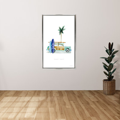 "Surf Days I" by Mercedes Lopez Charro Print on Canvas in a Floater Frame