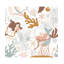 Day Dreamers Collection Brown Mermaids 118.1-Inches Wide x 9.3-Feet High 6-Panel Wall Mural
