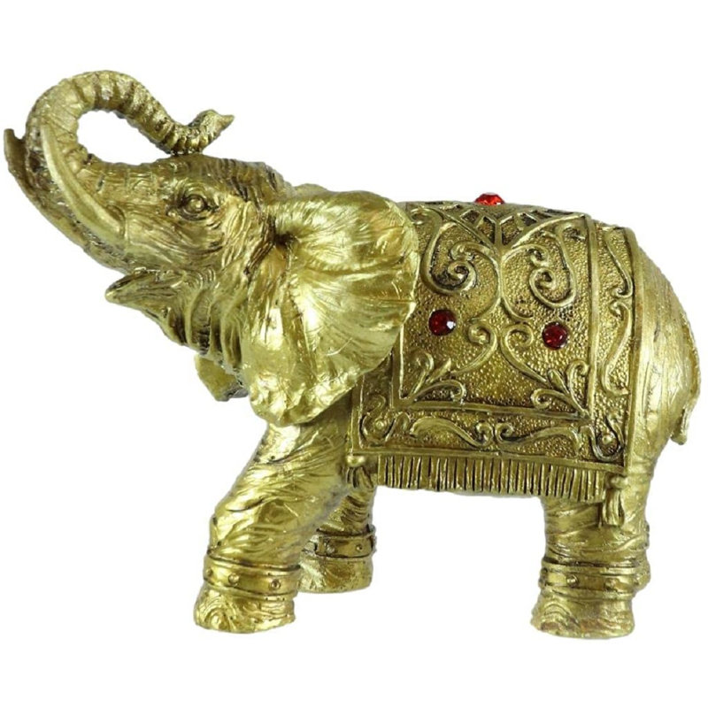 Figurine éléphant trompette avec trompe