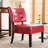 Red Accent Chair With Leather And Oversized Capacity Generous Seating-730190398