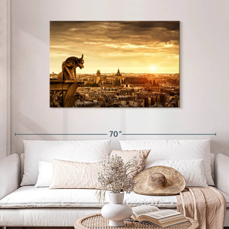 Sireci Gargoyle Over Paris, 30" H x 45" W