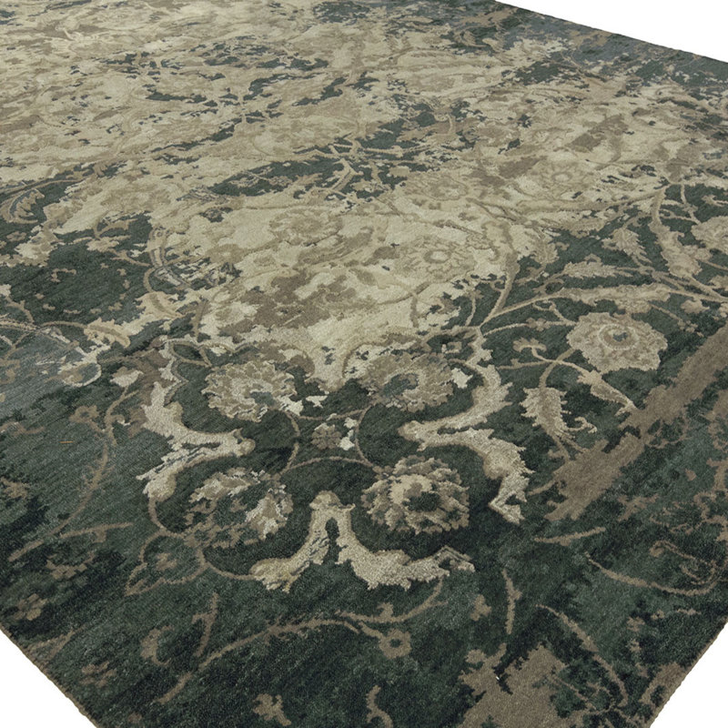 Hand Knotted Area Rug, Rectangle 8' x 10'