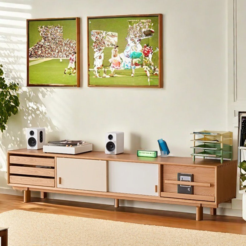 Meuble télé en bois massif personnalité