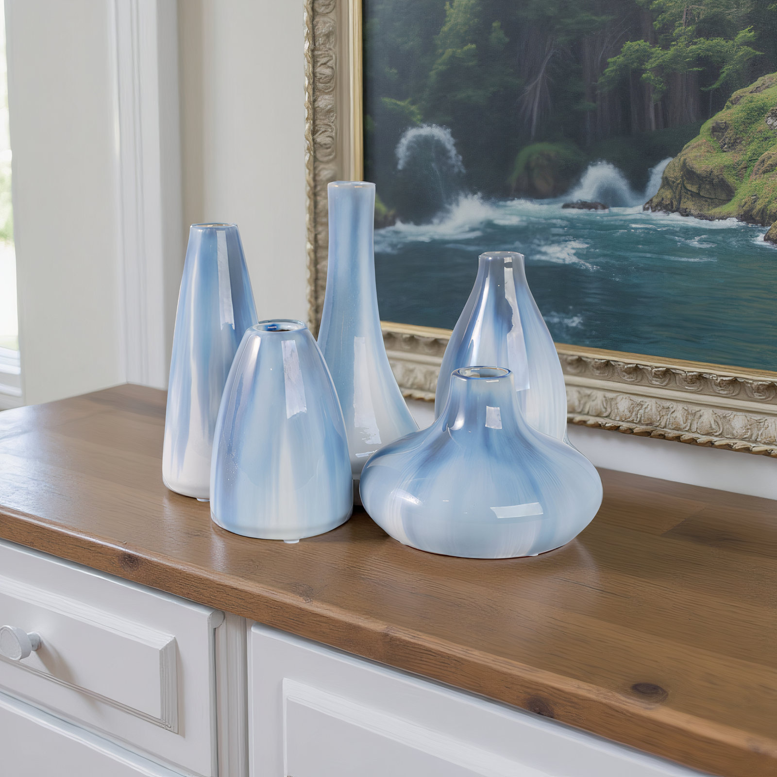 Kieden Ceramic Table Vase, Blue